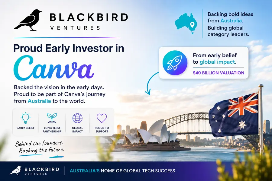 Blackbird Ventures early Canva investor Australia