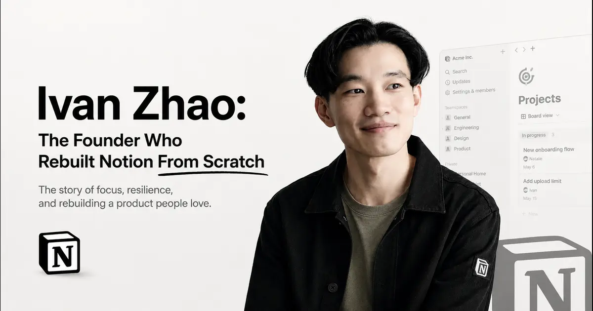 Ivan Zhao The Founder Who Rebuilt Notion From Scratch