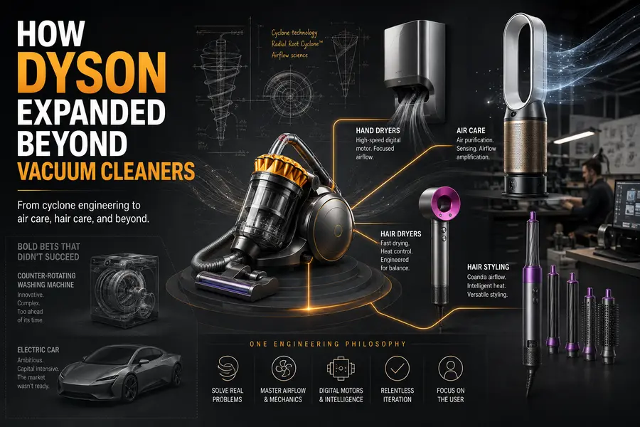 How Dyson Expanded Beyond Vacuum Cleaners