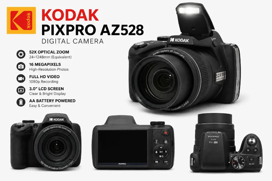 How Kodak Invented the Digital Camera but Lost the Market 4 KODAK PIXPRO AZ528 Digital Camera