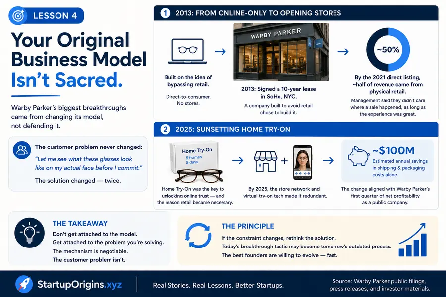 What Warby Parker Teaches Every Startup Founder 5 Lesson 4: Your Original Business Model Isn't Sacred
