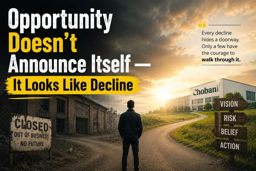 What Chobani Teaches Every Startup Founder 2 Opportunity Doesn't Announce Itself — It Looks Like Decline