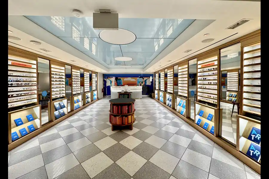 How Warby Parker Grew From an Online Startup to a Retail Brand 3 Interior of the Warby Parker eyewear store at Washington Union Station